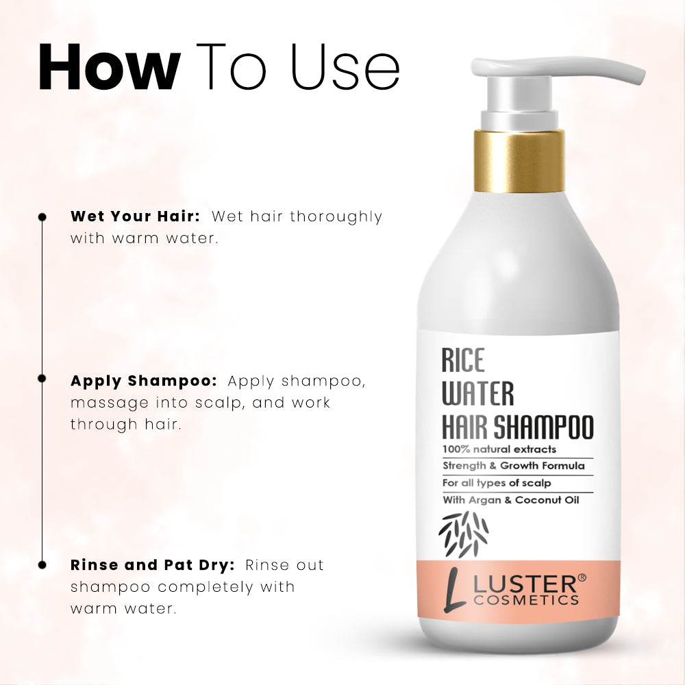 Luster Cosmetics Rice Water Hair Shampoo - 300ml