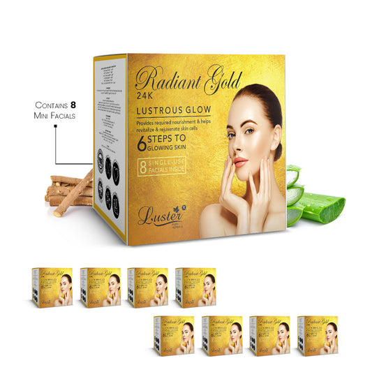 Luster 24k Radiant Gold Lustrous Glow Facial Kit – 320ml