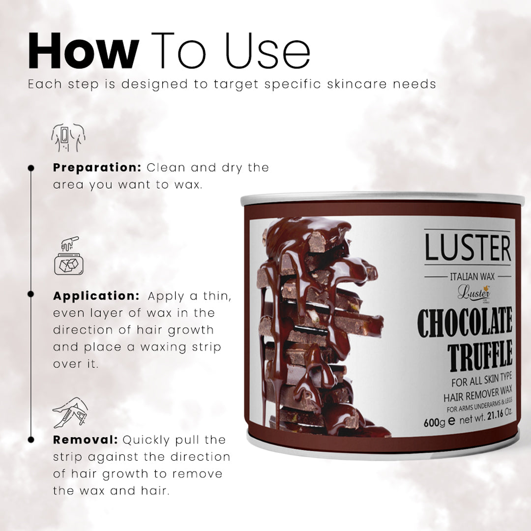 Luster Chocolate Truffle Hair Removal Hot Wax - 600g