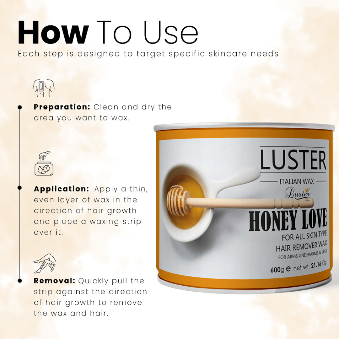 Luster Honey Love Hot Wax - 600g