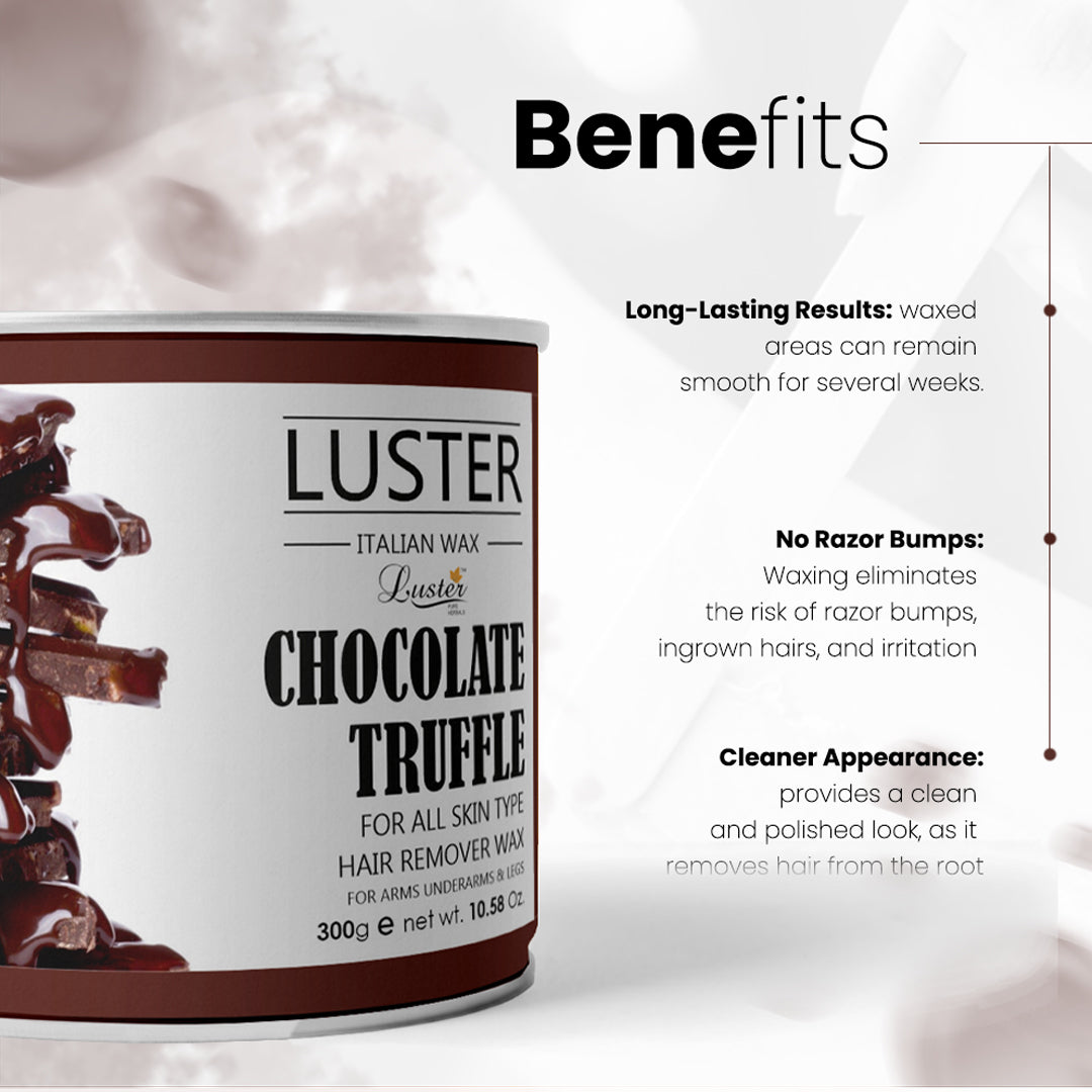 Luster Chocolate Truffle Hair Removal Hot Wax - 300ml