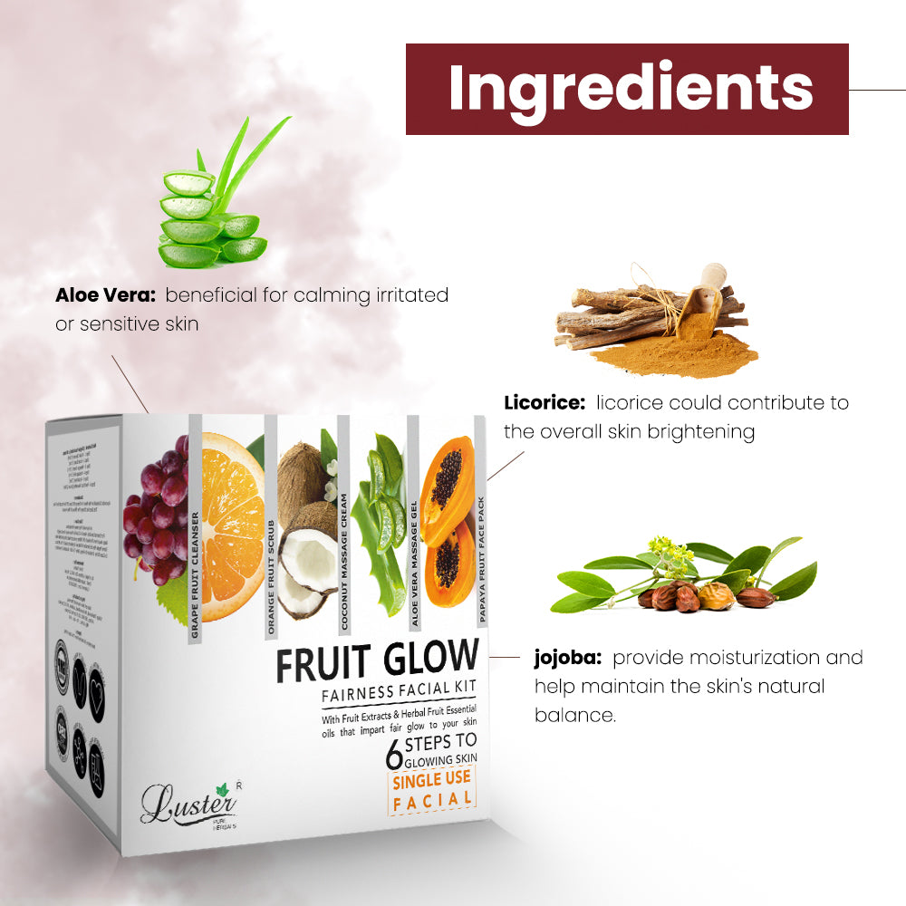 Luster Fruit Glow Fairness Facial Kit - 40g
