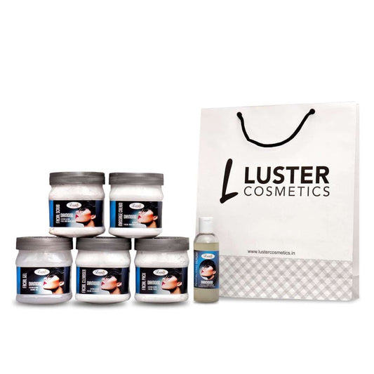 Luster Diamond Skin Polishing Facial Kit Salon Eco Pack (2600 ml) - Paraben & Sulfate Free.