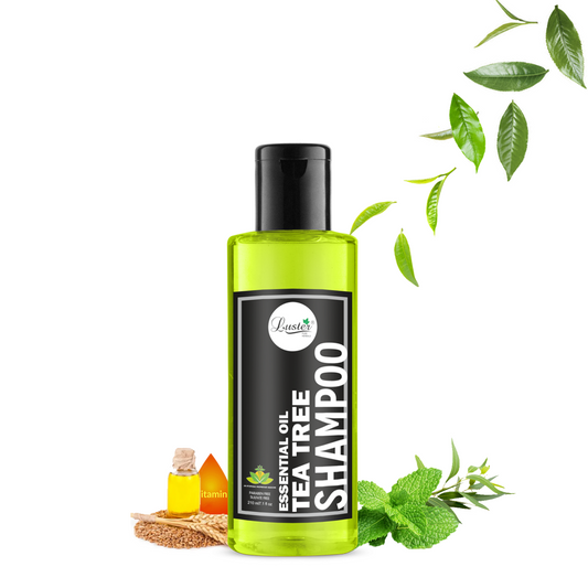 Luster Tea Tree Oil Shampoo For Hair Fall Control | For Dry and Frizzy Hair | Shampoo For Hair Growth | Women & Men Hair Treatment | For All Hair Types | Paraben & Sulphate Free - 210ml - Luster Cosmetics