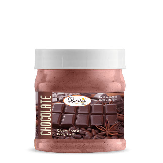 Luster Chocolate Face & Body Cream Scrub (Paraben & Sulfate Free)-500 ml - Luster Cosmetics