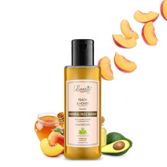 Luster Peach & Honey Face Wash | Avocado’s Essential Oil | Herbal Face Wash | For Oily & Dry Skin | Women & Men’s Face Wash (Paraben & Sulphate Free) -110ml - Luster Cosmetics