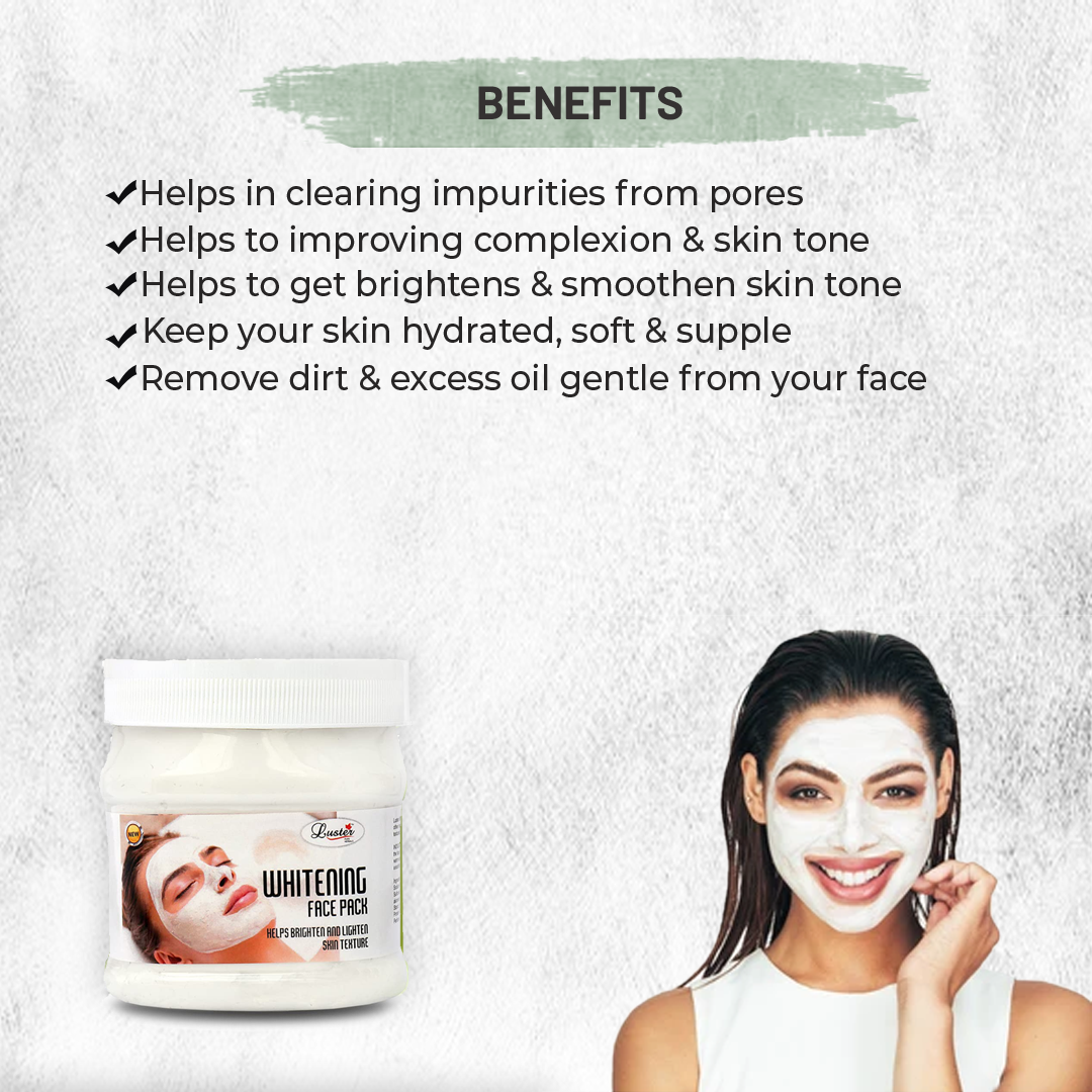 Luster Whitening Face Pack For Glowing Skin - 500ml