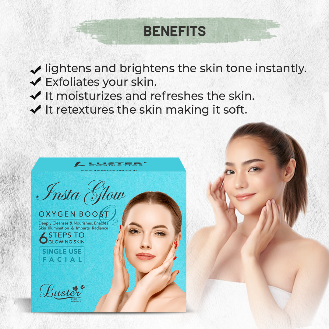 Luster Insta Glow Oxygen Boost Facial Kit - 320ml