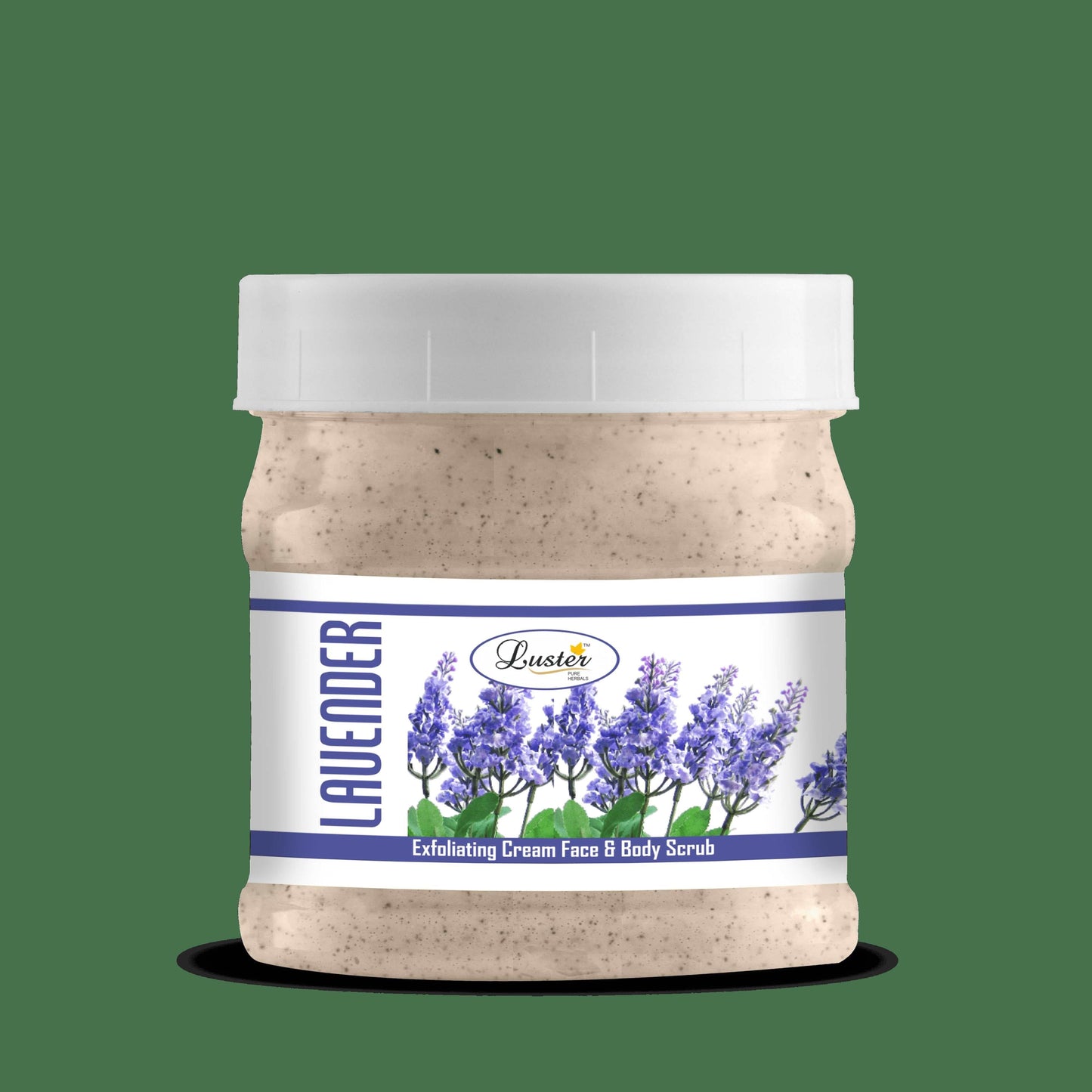 Luster Lavender Face & Body Cream Scrub (Paraben & Sulfate Free)-500ml
