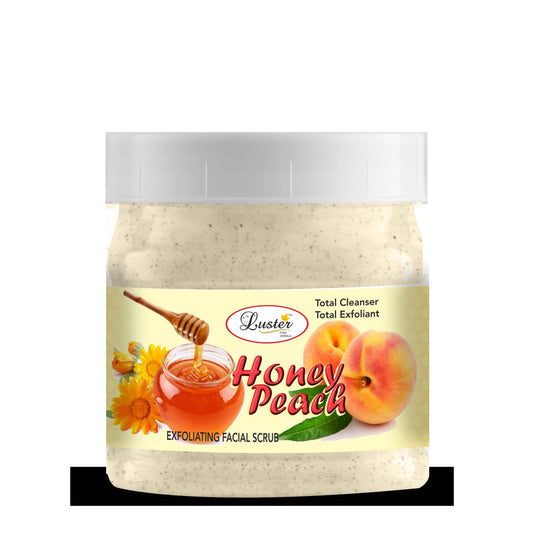 Luster Honey Peach Face & Body Cream Scrub (Paraben & Sulfate Free)-500ml
