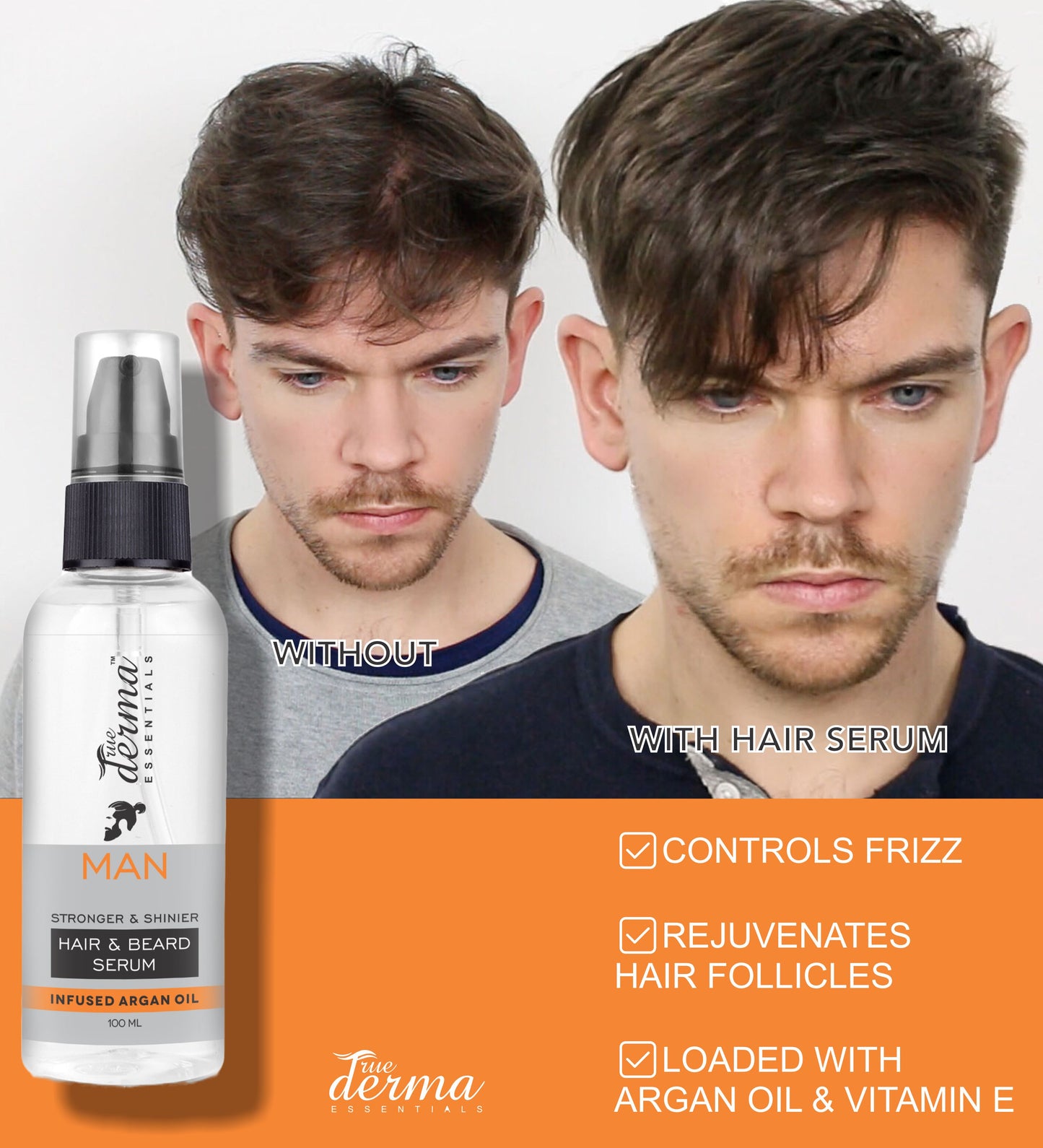 True Derma Essentials Hair & Beard Hair Serum - 100ml