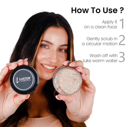 Luster Cosmetics Coffee Face Scrub, 60ml