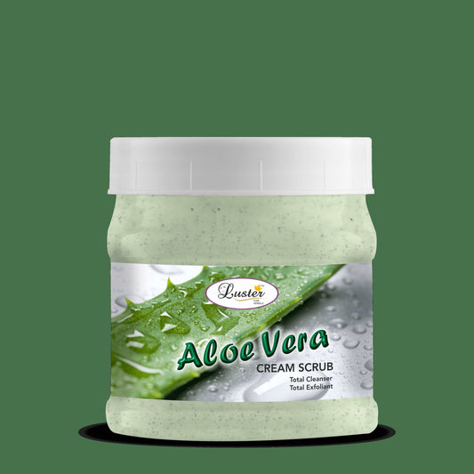 Luster Aloe Vera Skin Nourishing Face & Body Facial Cream Scrub (Paraben & Sulfate Free)-500 gm - Luster Cosmetics