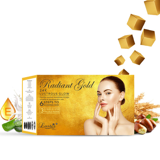 Luster 24k Radiant Gold Lustrous Glow Facial Kit – 120ml