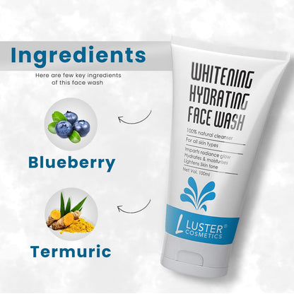 Luster Cosmetics Whitening Hydrating Face Wash - 100ml