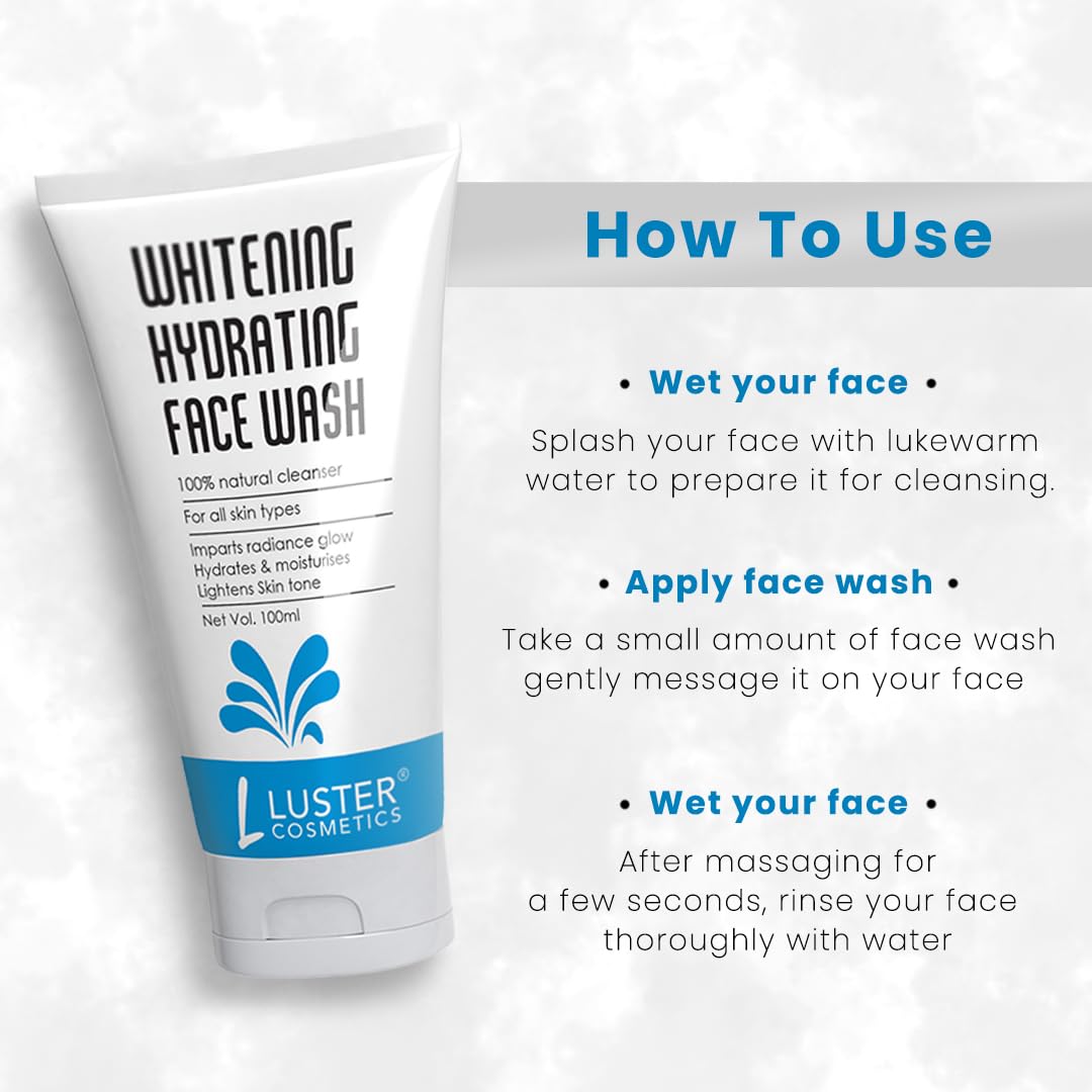 Luster Cosmetics Whitening Hydrating Face Wash - 100ml