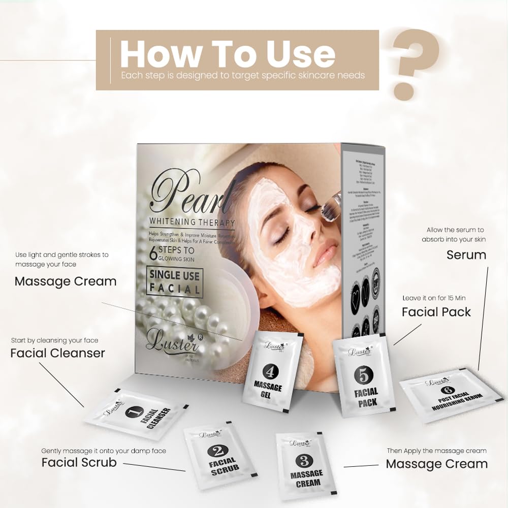 Luster Pearl Whitening Therapy Facial Kit - 40g