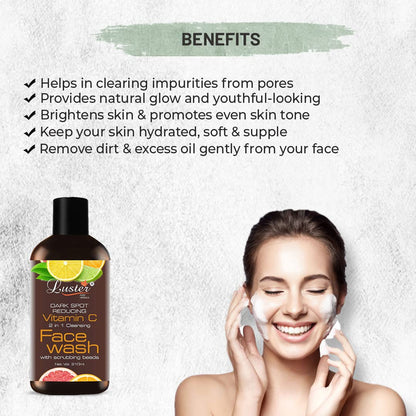 Luster Dark Spots Reducing Vitamin C Face Wash - 210ml