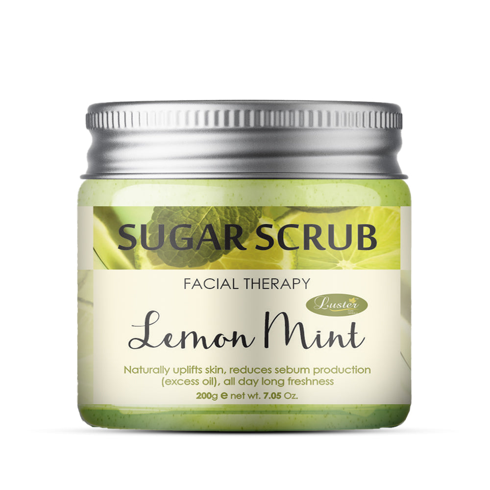 Luster Lemon Mint Sugar Scrub (Paraben & Sulfate Free)-200 gm