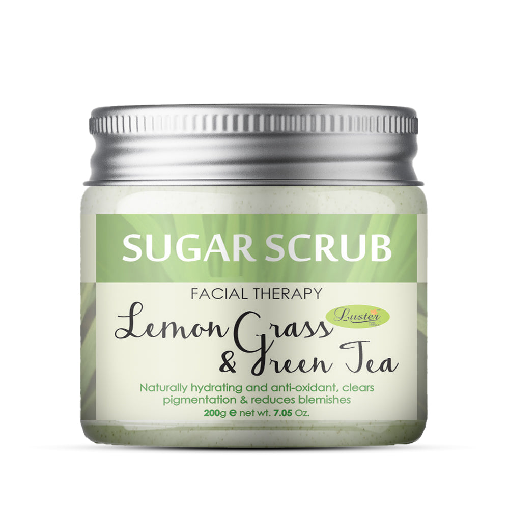 Luster Lemon Grass & Green Tea Sugar Scrub (Paraben & Sulfate Free)-200 g