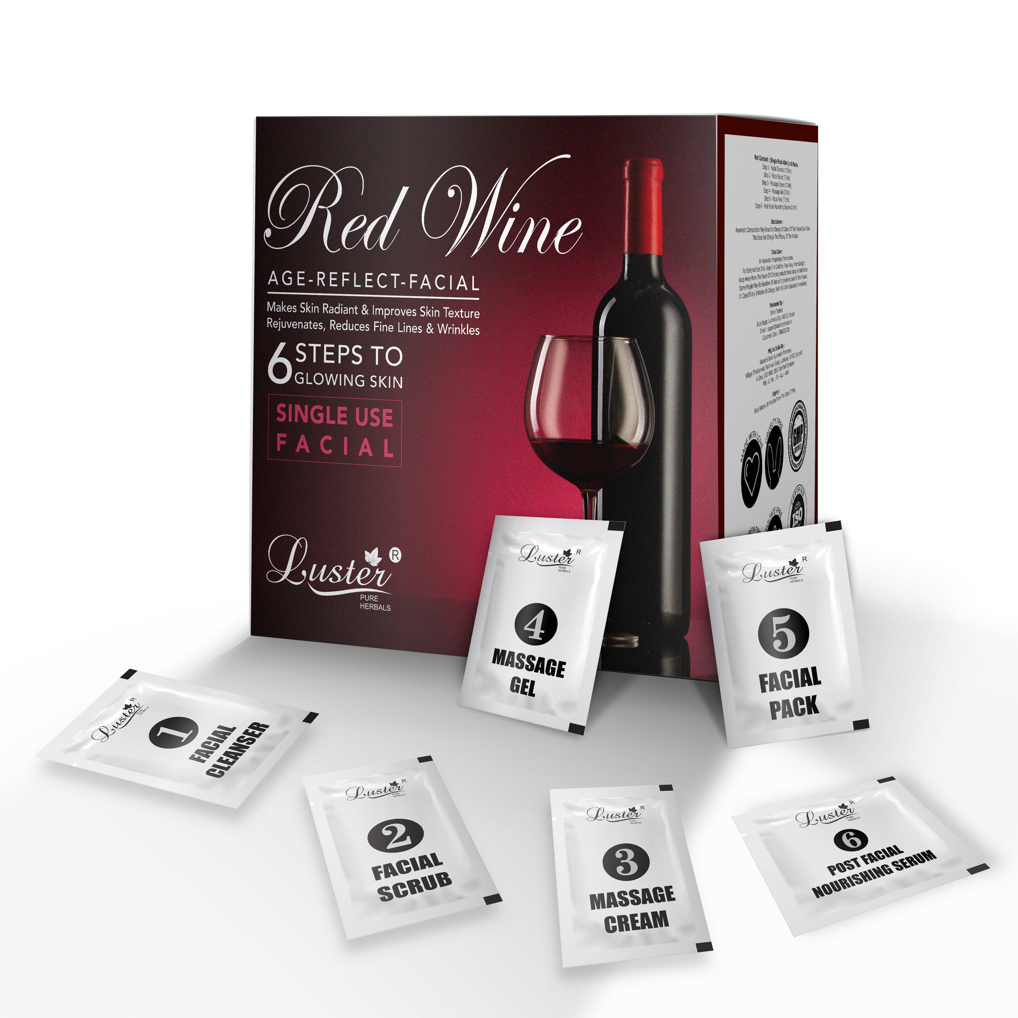 Luster Vision Kit Luster Red Wine Age Reflect Facial Kit - 40g – Luster Cosmetics