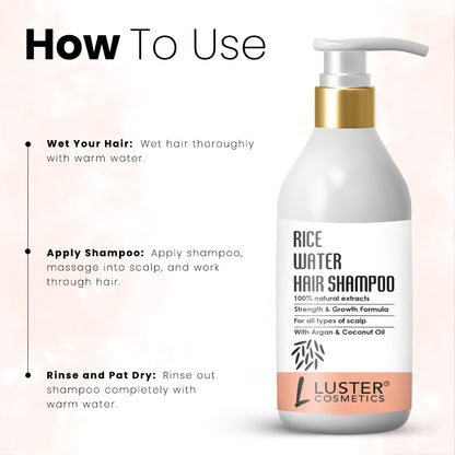 Luster Cosmetics Rice Water Hair Shampoo - 300ml