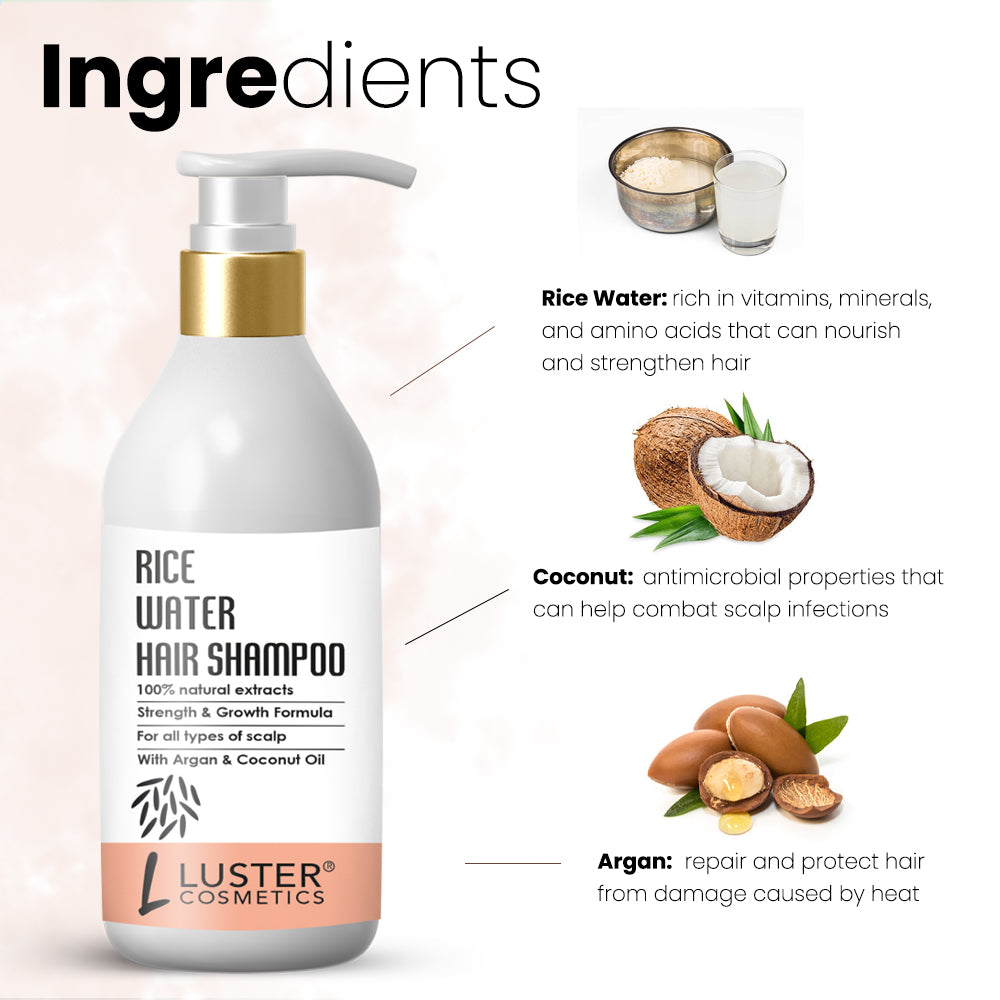 Luster Cosmetics Rice Water Hair Shampoo - 300ml