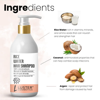 Luster Cosmetics Rice Water Hair Shampoo - 300ml
