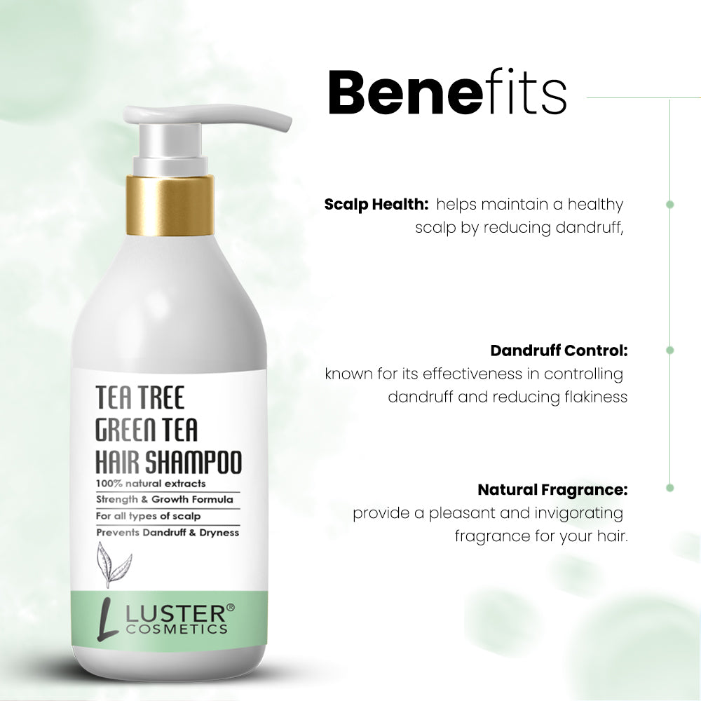 Luster Cosmetics Tea Tree & Green Tea Hair Shampoo - 300ml