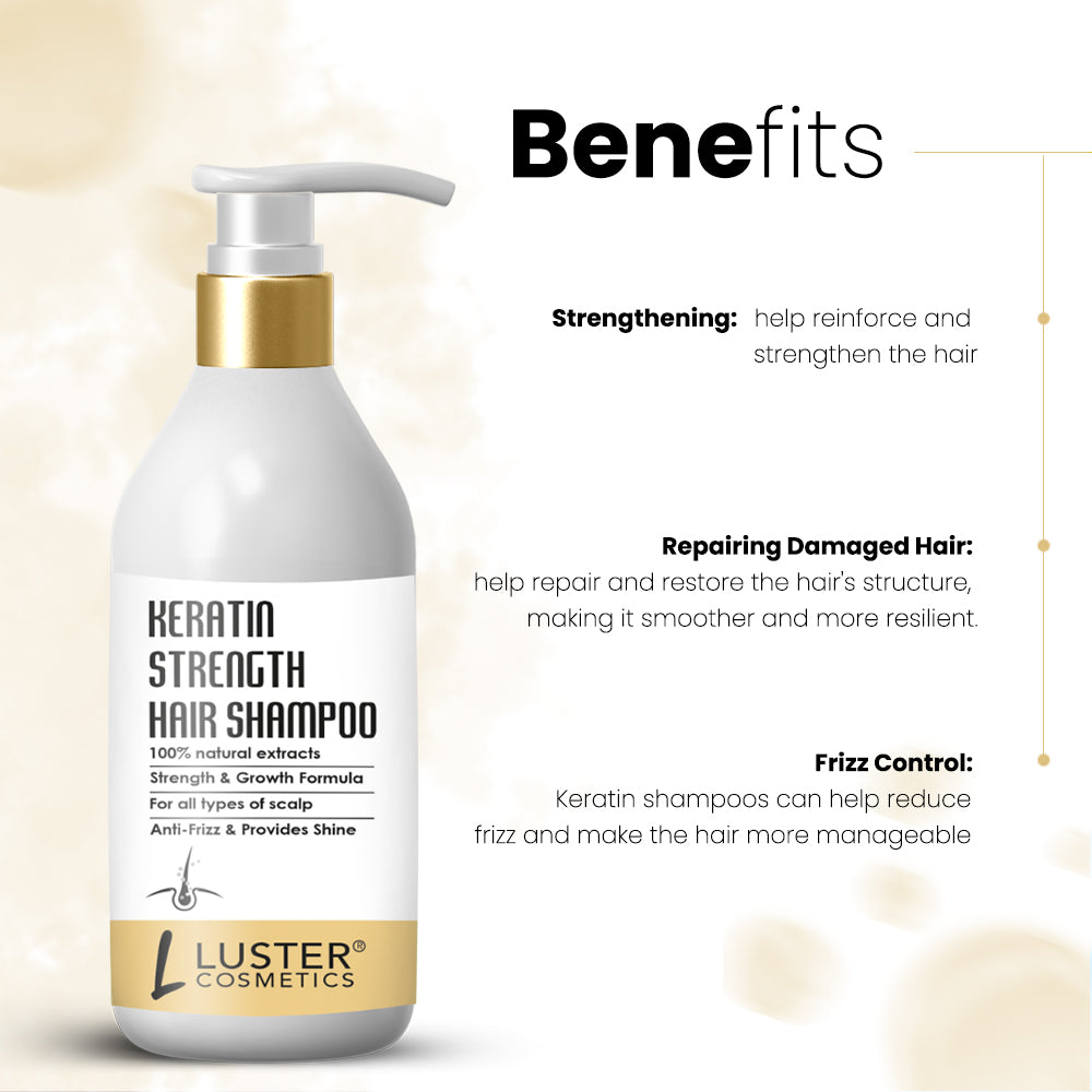 Luster Cosmetics Keratin Strength Hair Shampoo - 300ml