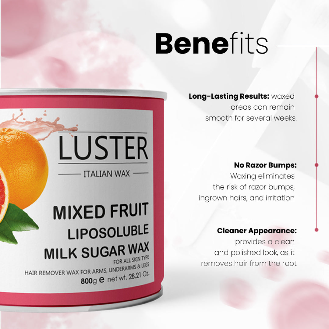 Luster Mixed Fruit Hair Removal Hot Wax - 800g