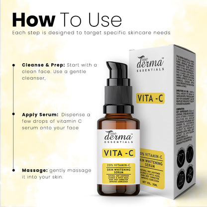 True Derma Essentials Vitamin C Skin Brightening Face Serum - 30ml