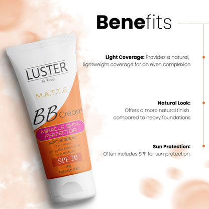 Luster BB Cream (Miracle Skin Perfector-SPF 20) - 50 gm