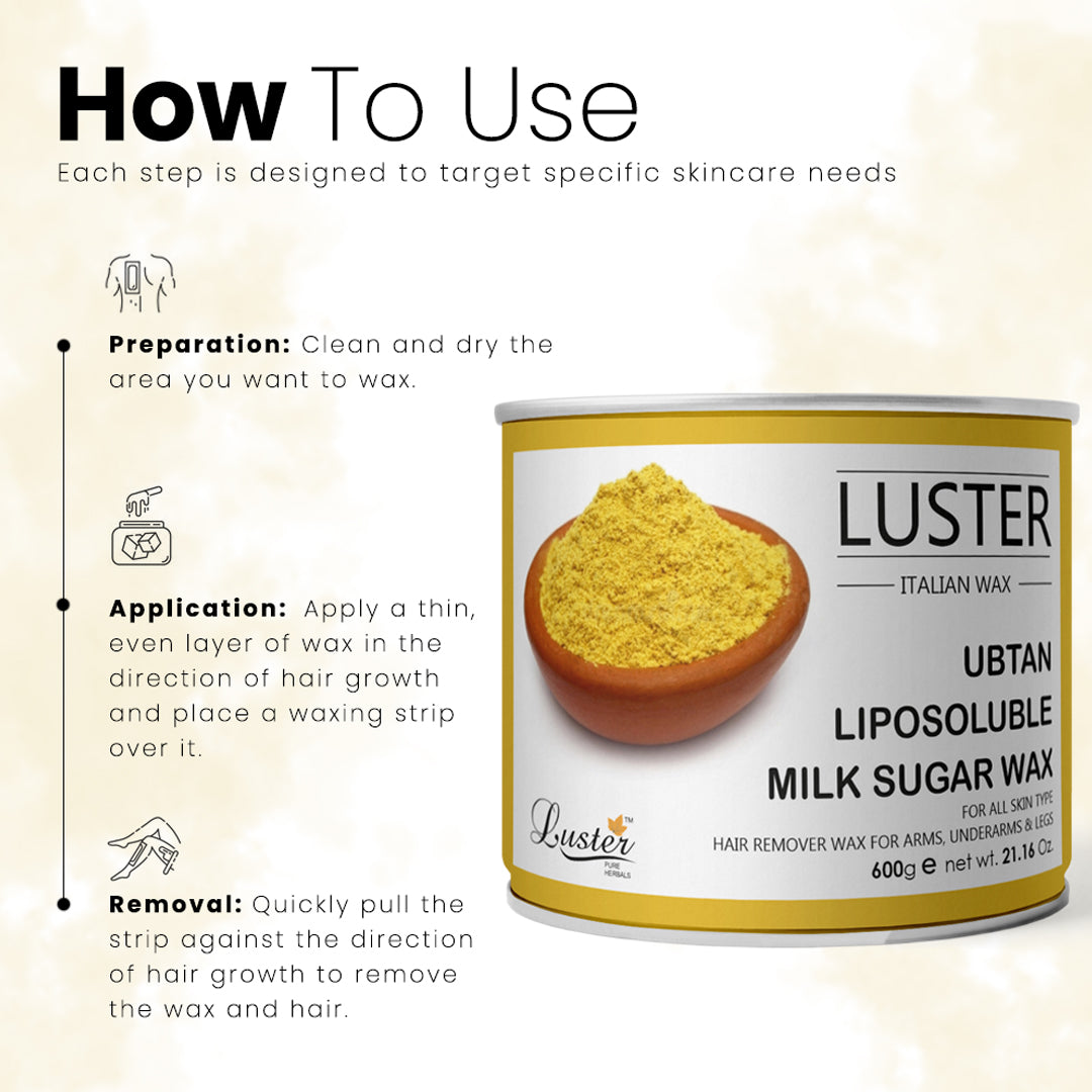 Luster Ubtan Hair Removal Hot Wax - 600g