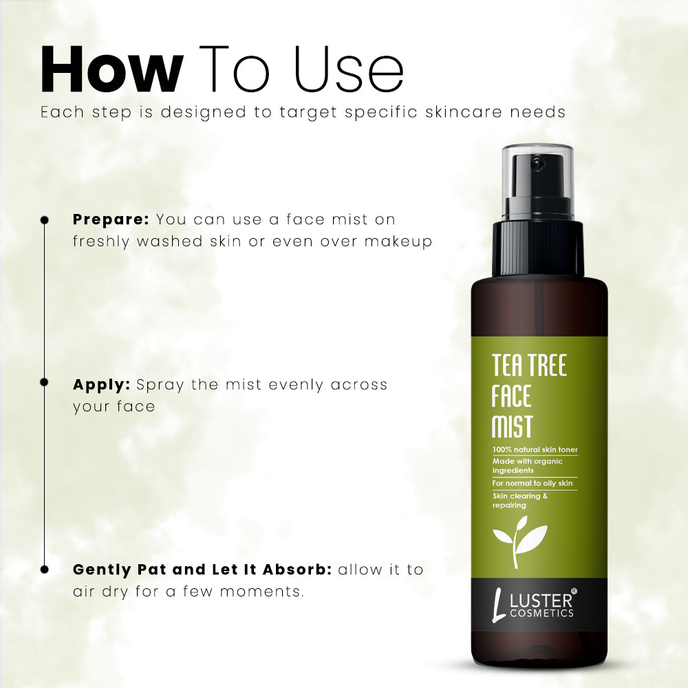 Luster Cosmetics Tea Tree Face Mist Skin Toner - 115ml