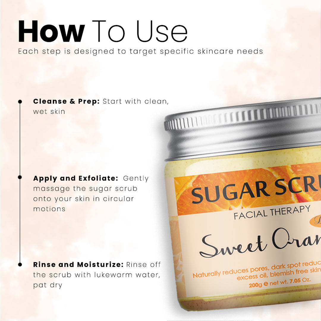 Luster Sweet Orange Sugar Scrub (Paraben & Sulfate Free)-200 gm