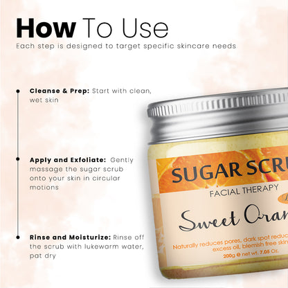 Luster Sweet Orange Sugar Scrub (Paraben & Sulfate Free)-200 gm