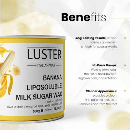Luster Banana Hair Removal Hot Wax - 600g