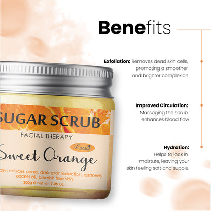 Luster Sweet Orange Sugar Scrub (Paraben & Sulfate Free)-200 gm