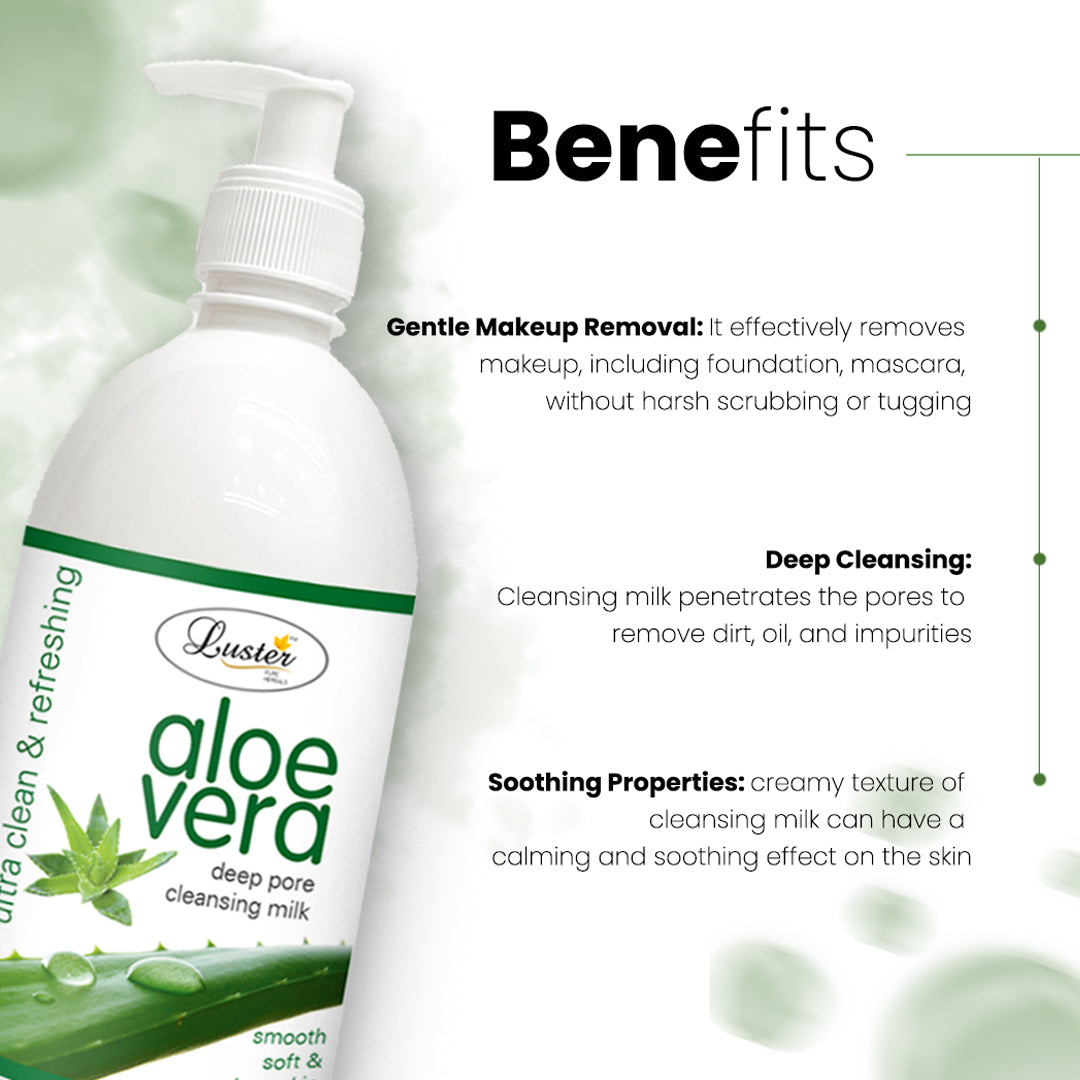 Luster Aloe Vera Cleansing Milk - 500ml