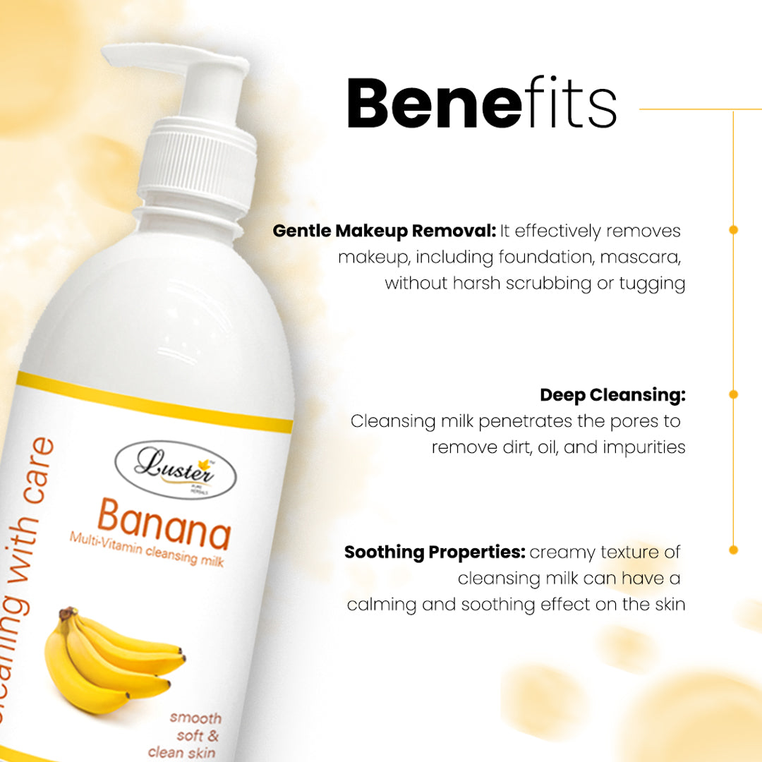 Luster Banana Cleansing Milk - 500ml