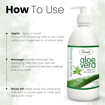 Luster Aloe Vera Cleansing Milk - 500ml