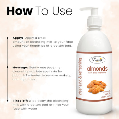 Luster Almond Nourishing Cleansing Milk - 500ml