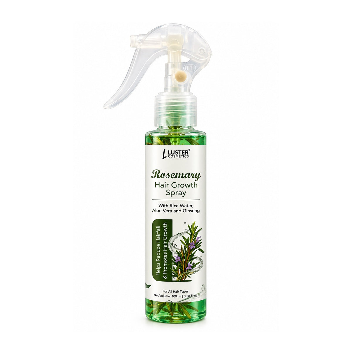 Luster Cosmetics Rosemary Hair Growth Spray for Hair Fall Control & Hair Growth 100ML