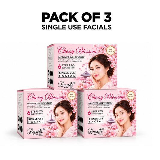 Luster Pure Herbals Cherry Blossom Facial Kit – Single Use Facial - 120ML