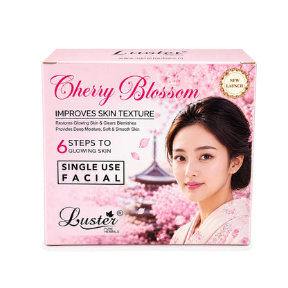 Luster Pure Herbals Cherry Blossom Facial Kit – Single Use Facial