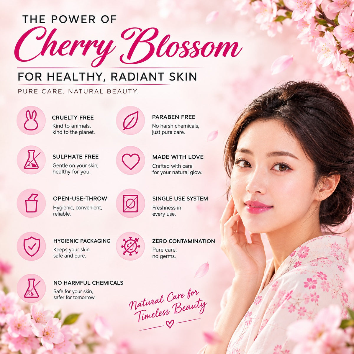 Luster Pure Herbals Cherry Blossom Facial Kit – Single Use Facial