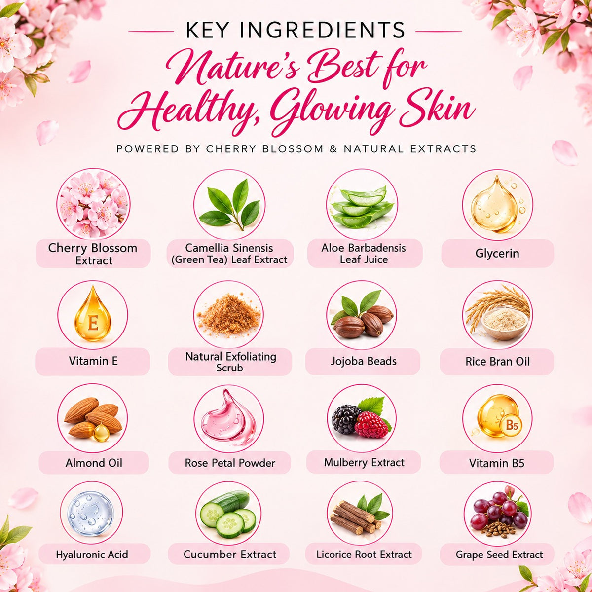 Luster Pure Herbals Cherry Blossom Facial Kit – Single Use Facial