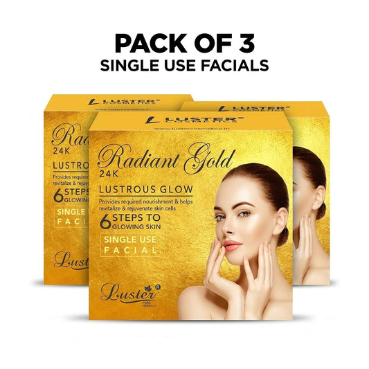 Luster 24k Radiant Gold Lustrous Glow Facial Kit – 120ml