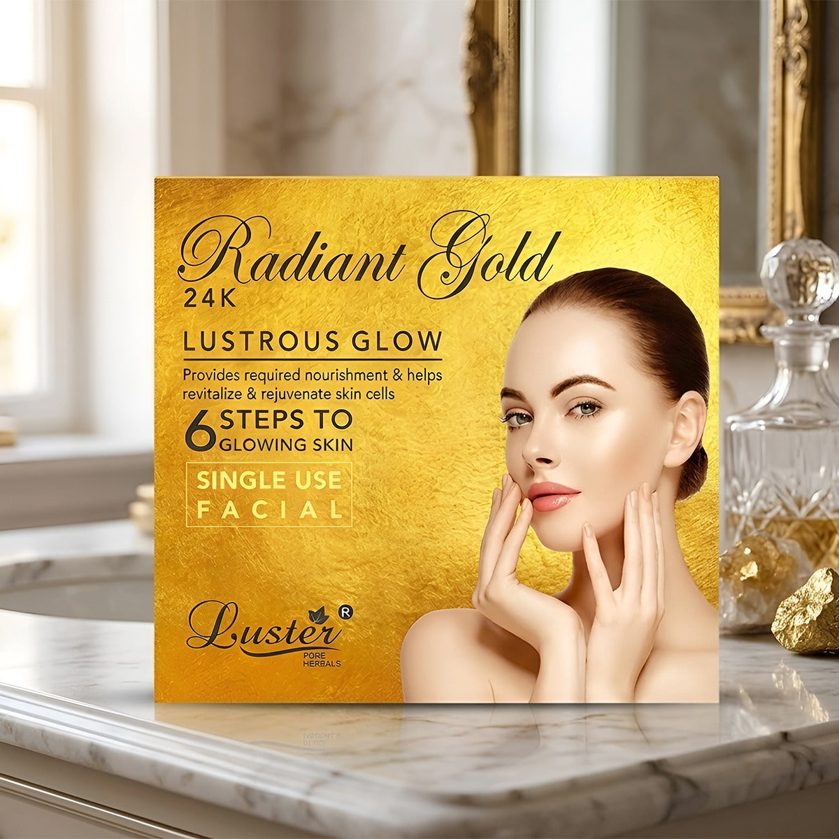 Luster 24k Radiant Gold Lustrous Glow Facial Kit – 120ml